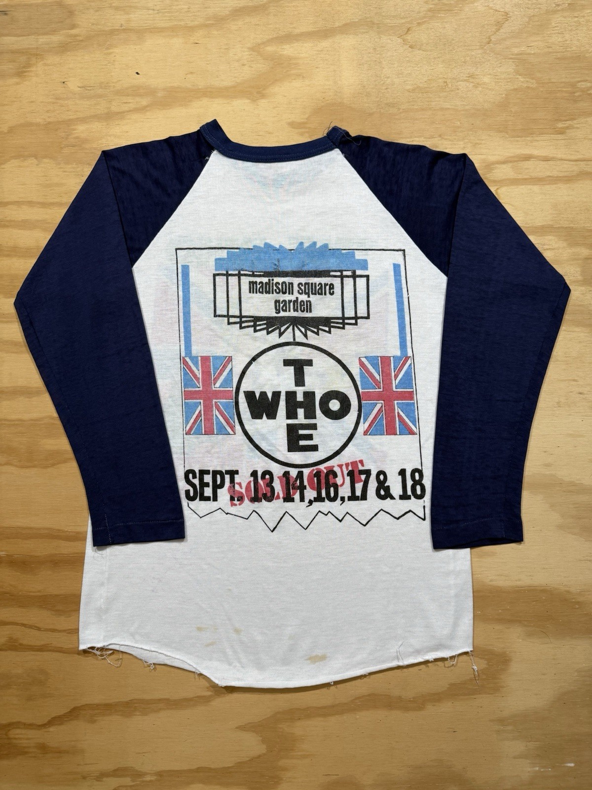 Vintage 70s 80s The Who Raglan Shirt Long Live Rock Tour Band Concert L