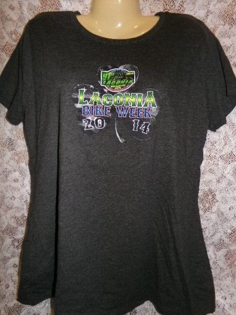 Vintage Women’s T-Shirt Laconia Bike Week 2014 Size 2 XL