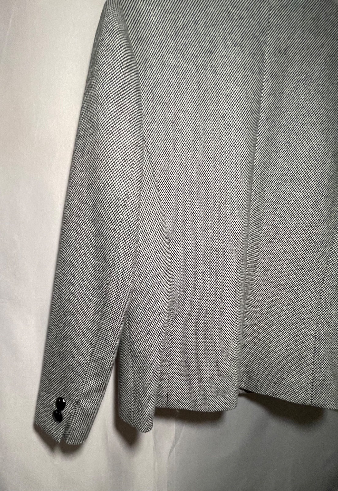 Vintage SASSON Checkered Wool Blend Blazer Jacket 80s / 90s Size 6