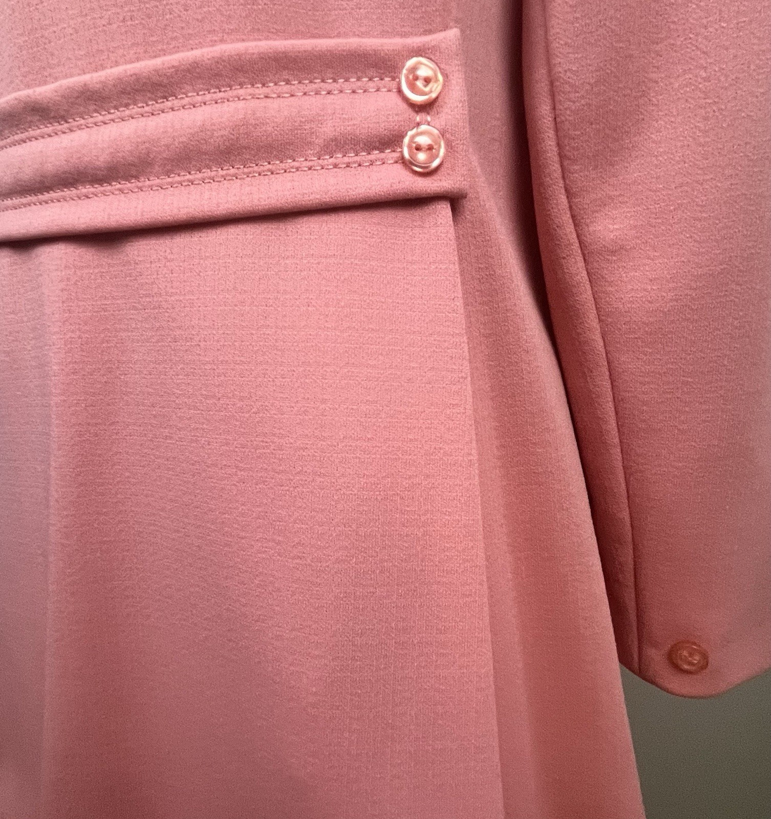Vintage Bromleigh Women’s Overcoat Pink Full Button Up Size Medium/Large