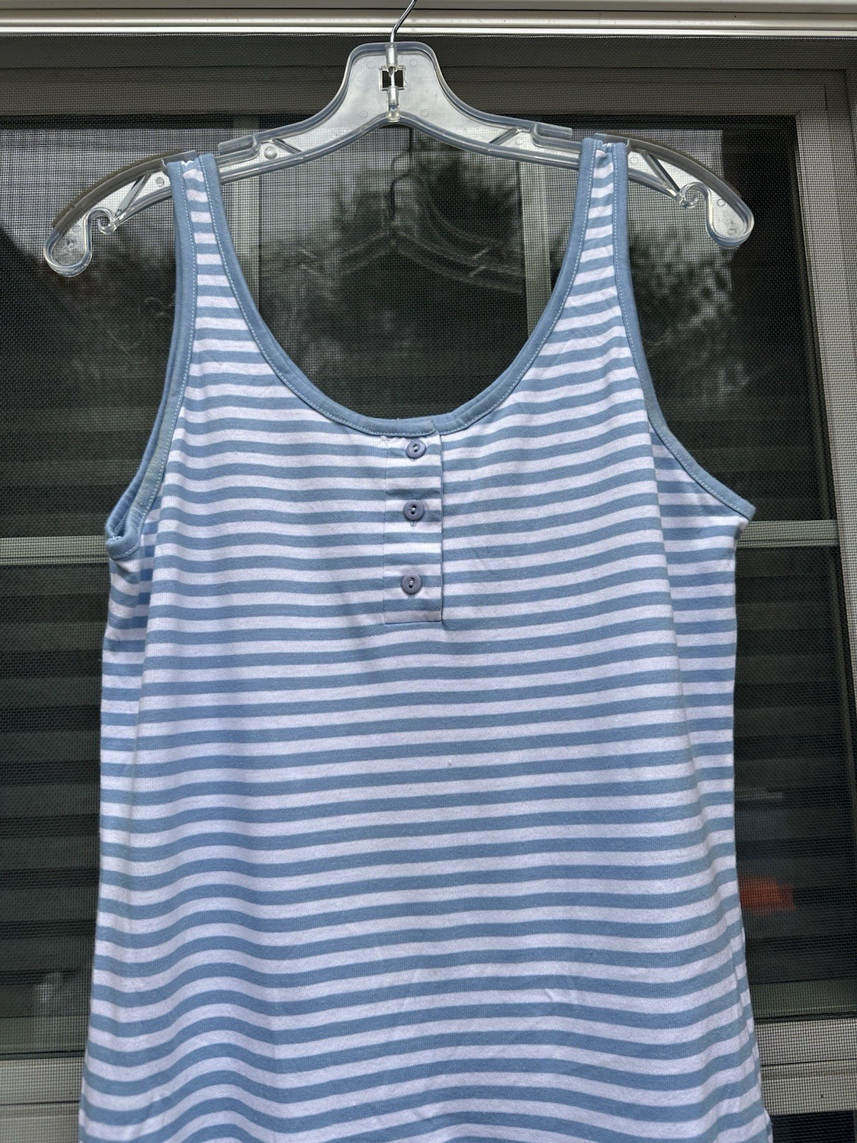 Vintage Jodie Arden striped Nightgown w/ pockets Cottagecore Small New