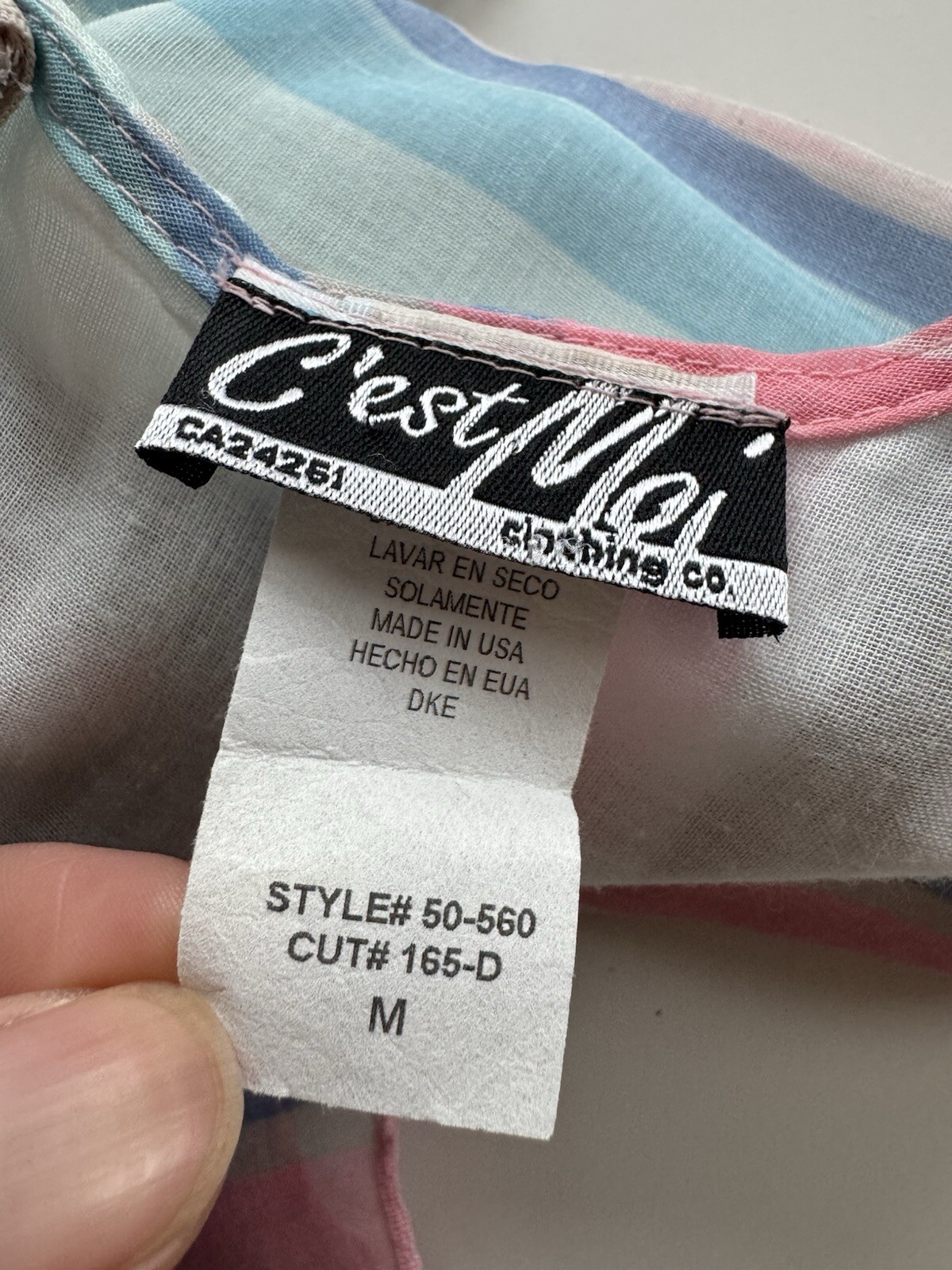 vintage 70s 80s Style C’est Moi rainbow striped strappy Sun Tea Party Dress M