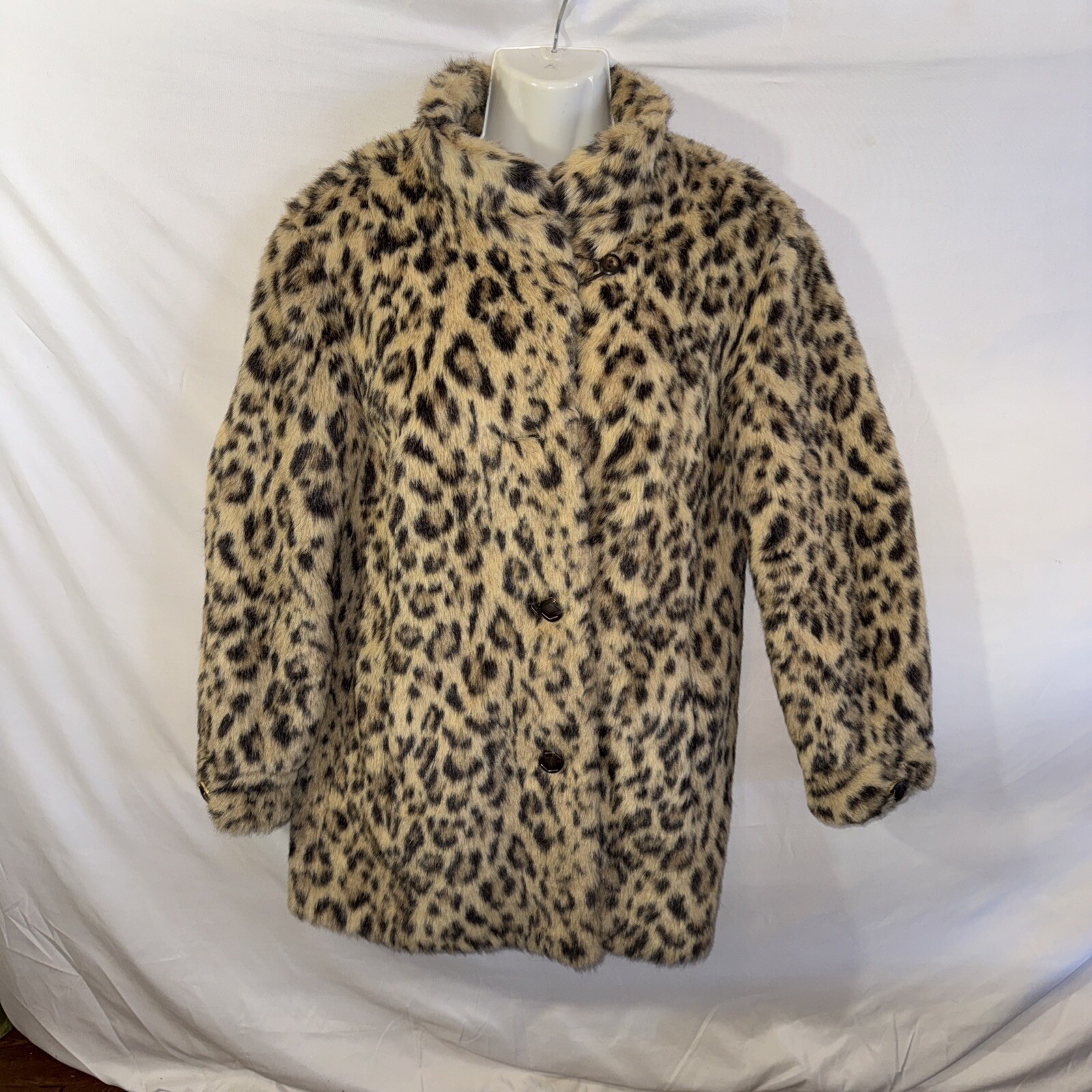 Vintage Donenfeld’s Dayton Leopard Faux Fur Coat By Russel Taylor