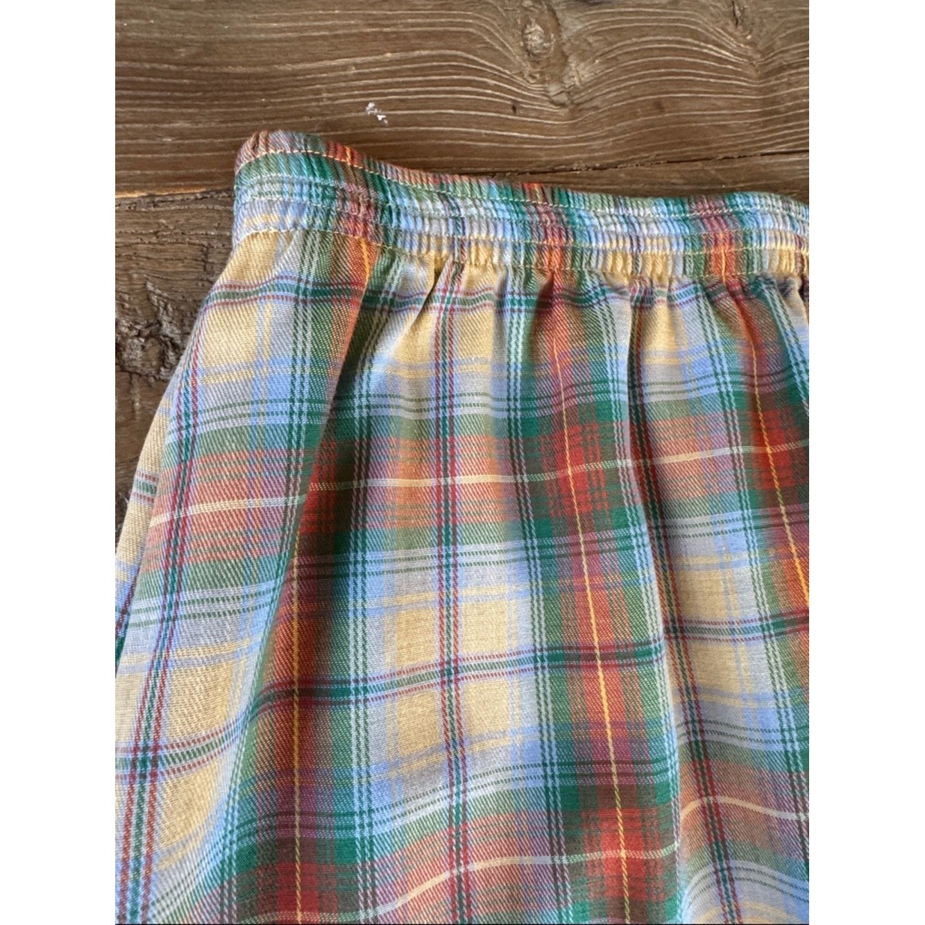 Sears vintage western flannel plaid shirt and midi skirt set EVC size Small
