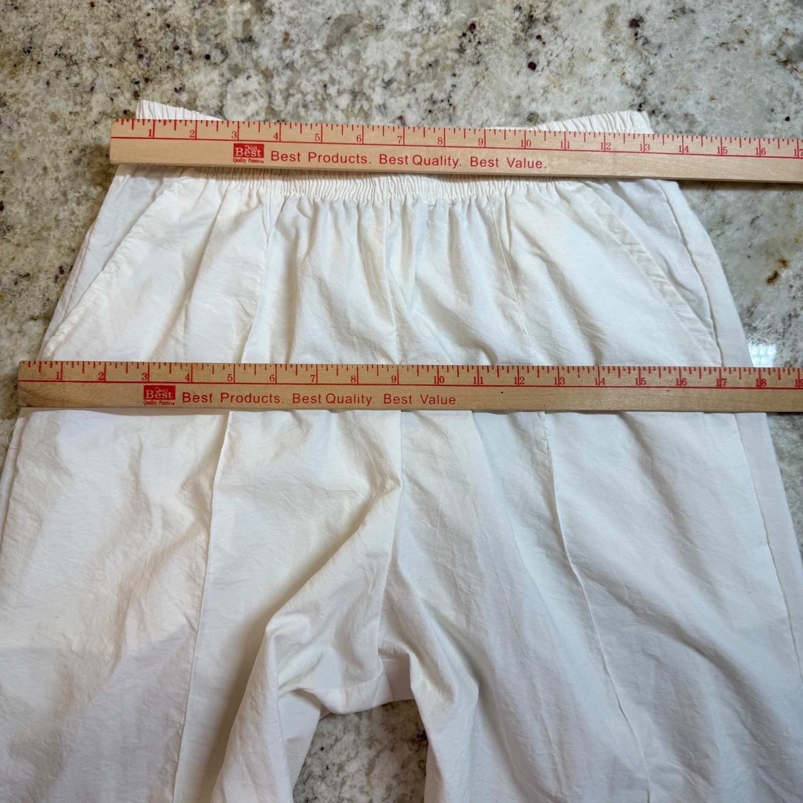 Vintage Bonnie Sportswear California Nylon Track Pants USA White Medium 80s 90s