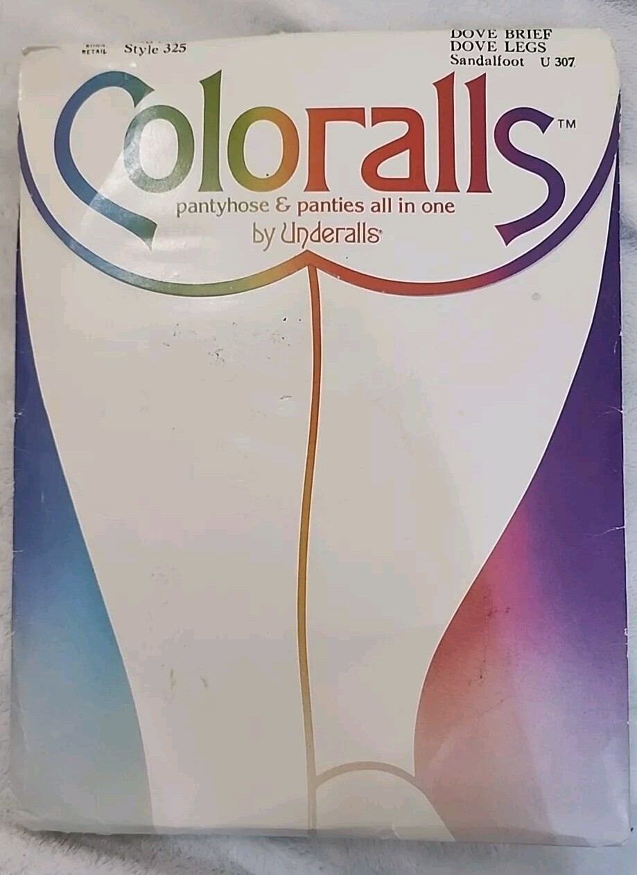 Coloralls Womens Pantyhose Panties All in One 325 Color DOVE C/D Vintage New