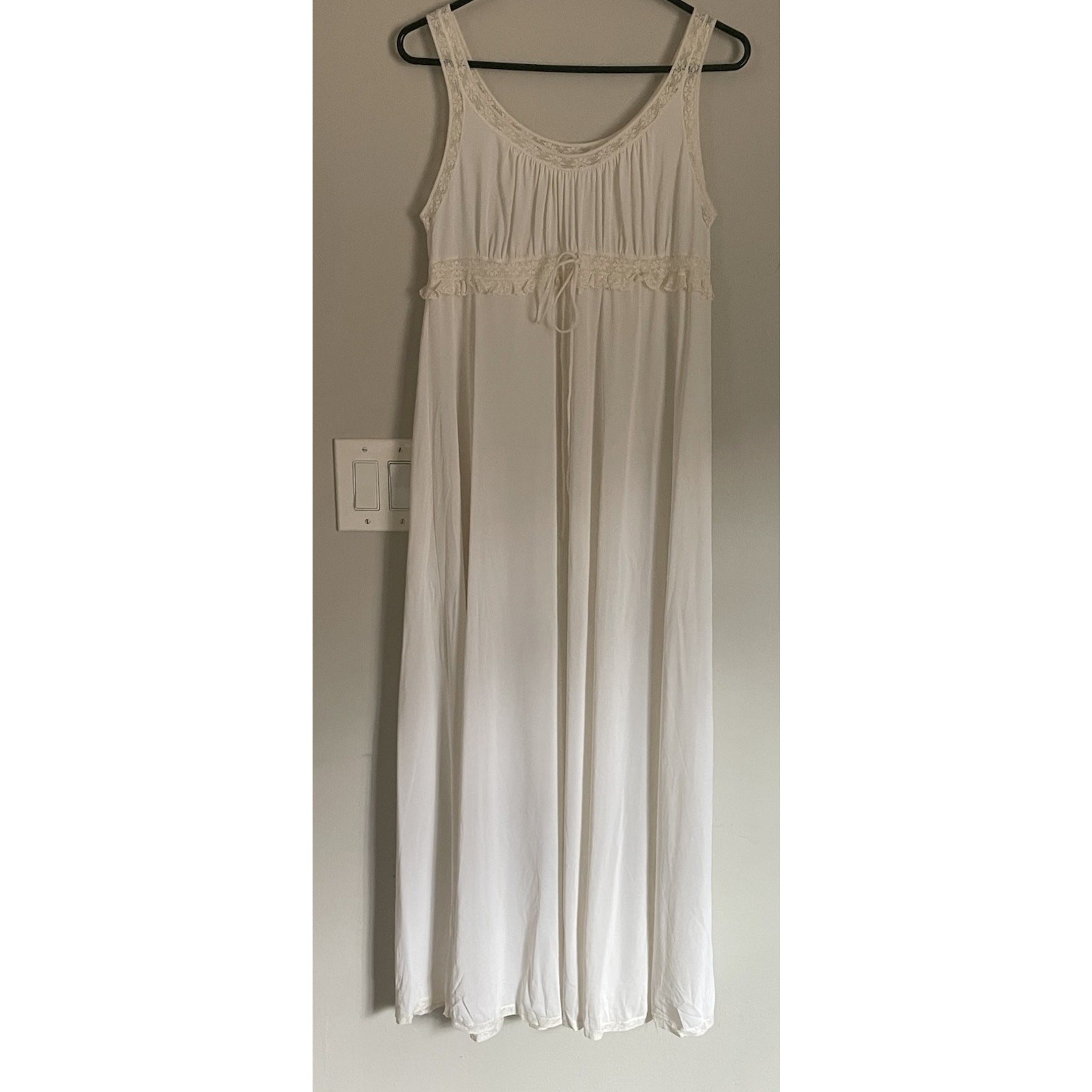 Vtg Blanche Ralph Montenero Ivory Cream Lace Nylon Full Sweep Size P READ