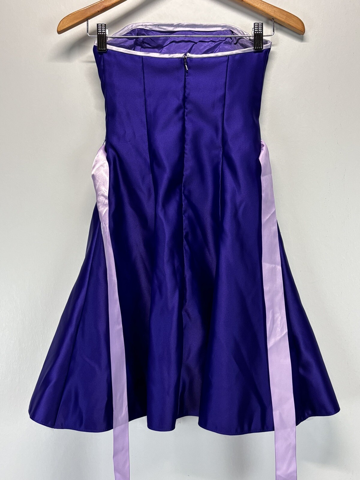 Vtg Gunne Sax- Jessica McClintock Dress Amethyst Purple Holiday Sz 3 Strapless