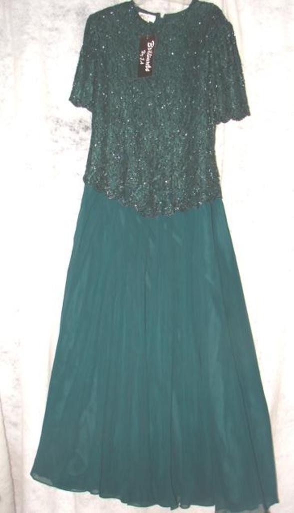 Vintage Handmade Brilliante by J A Green Sequence Top Dress Size Large