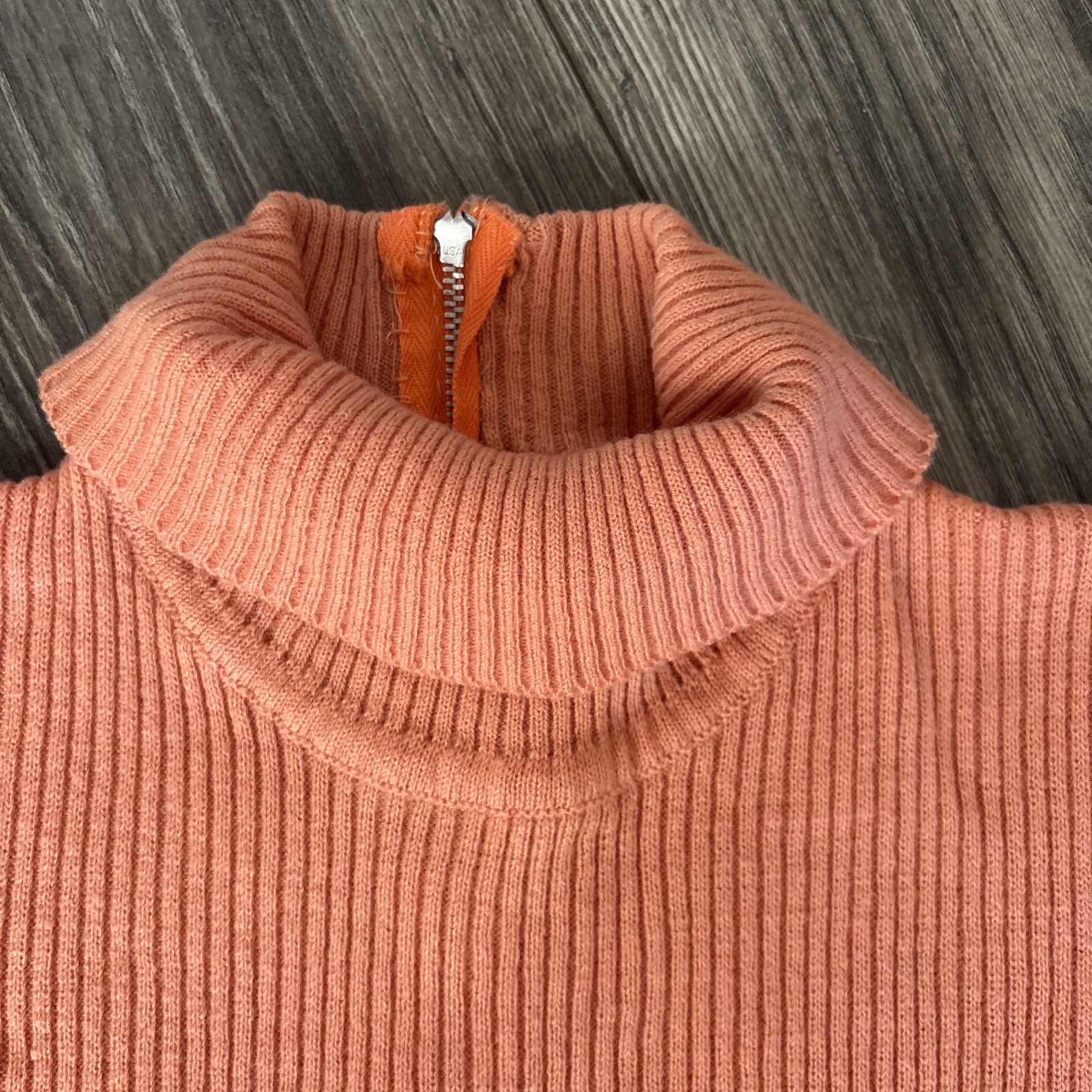 Finest quality, knitwear Rib-Knit Turtleneck Sweater made in Korea M