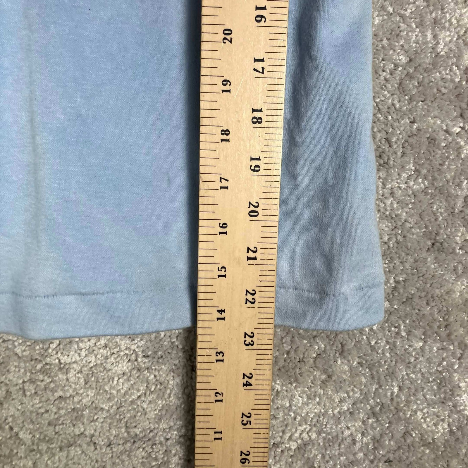 Vintage Le Riche Myrtle Beach SC V-Neck Shirt Light Blue Womens Large USA