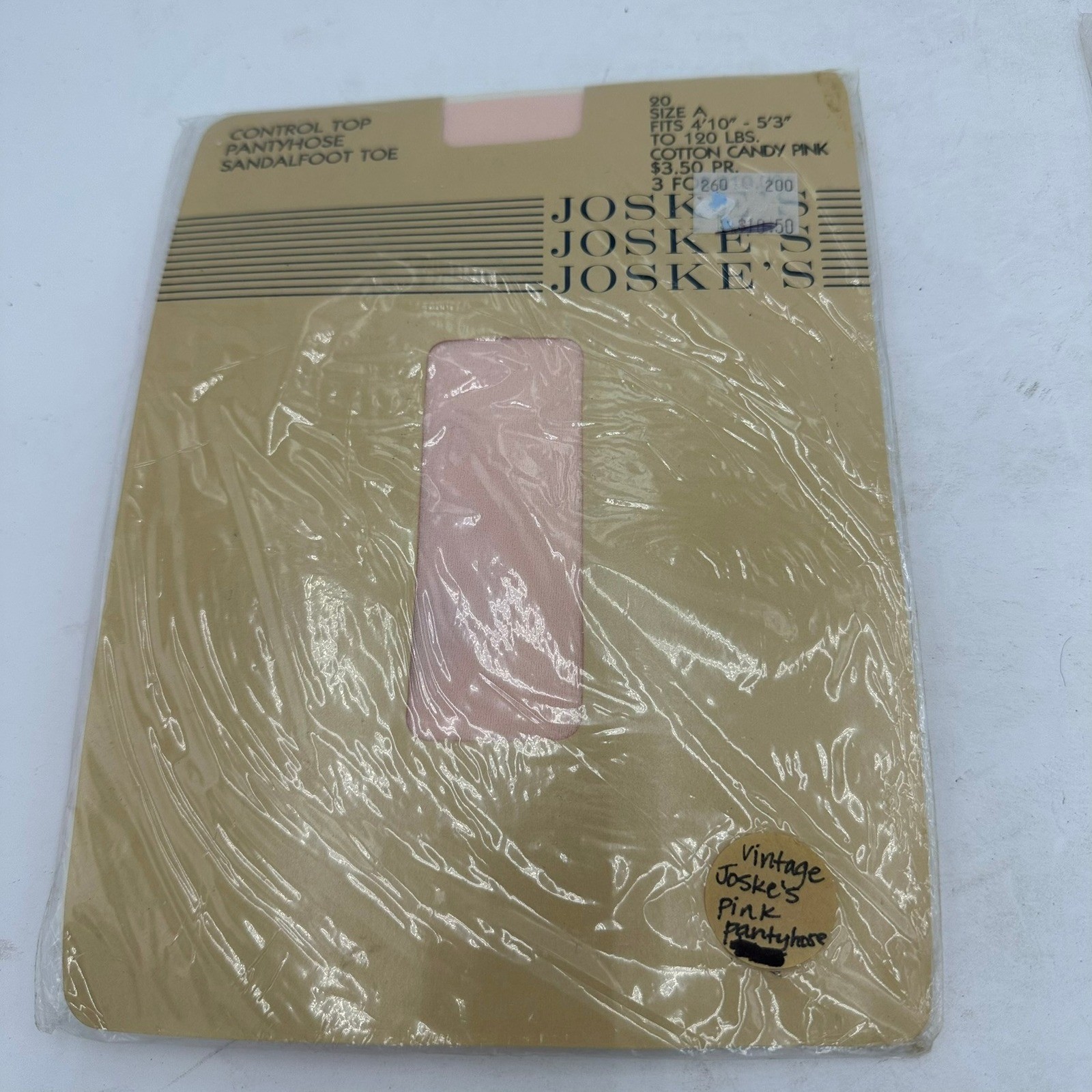 Vintage Joskes Pantyhose Set of Pink Red Size A Dead Stock Hosiery Coquette