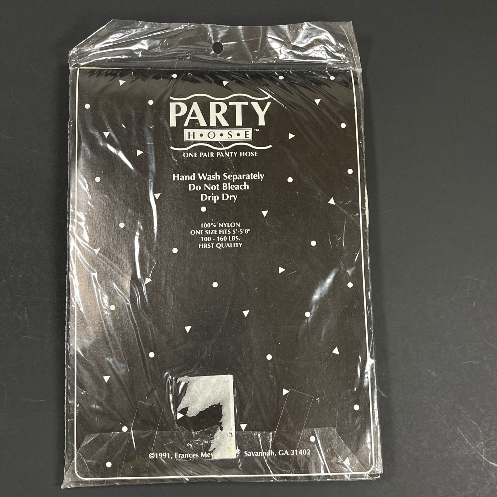 Frances Meyer Party Hose Birthday Girl Womens OS White Confetti Vintage Tights