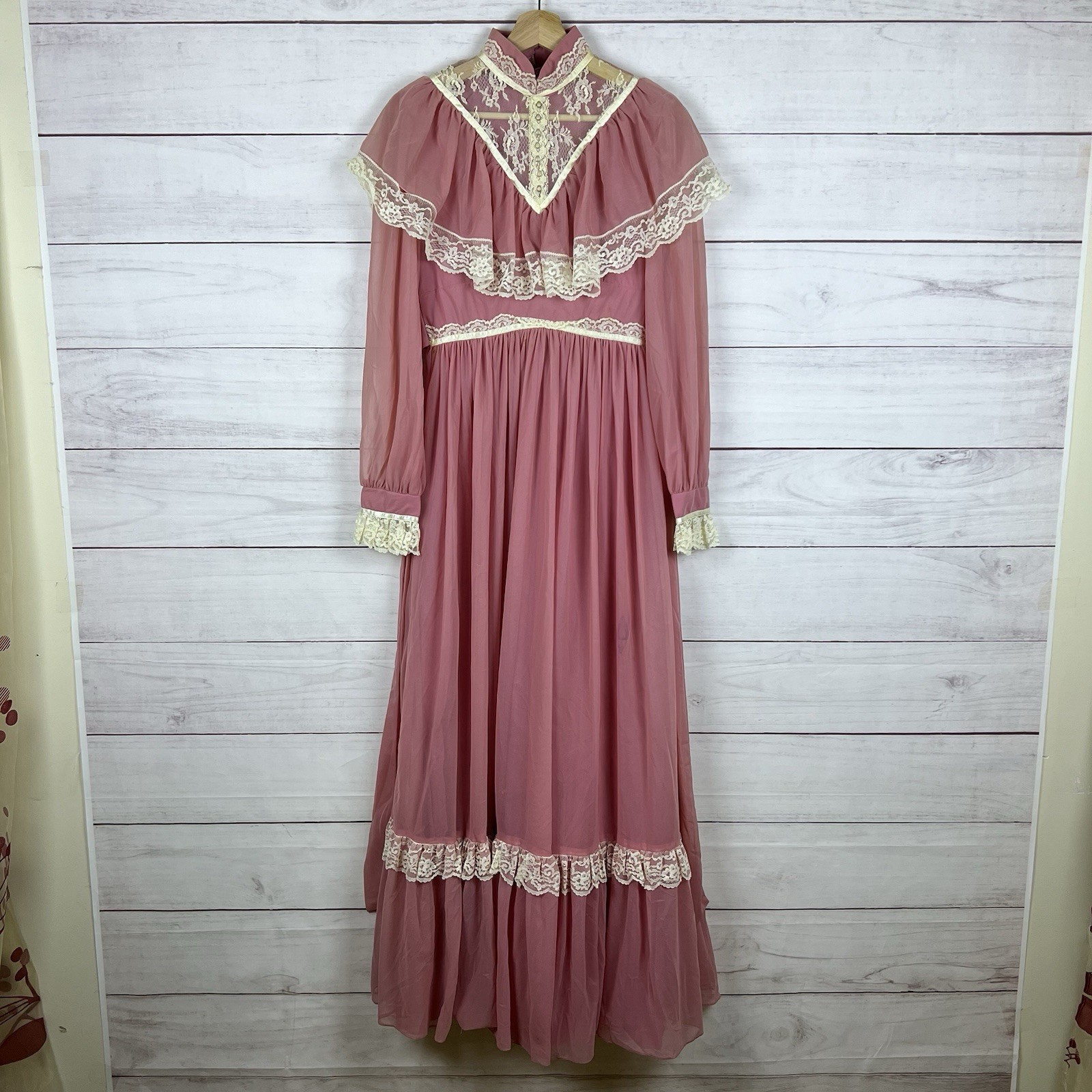 Vintage Pink Dress 70s 80s Size Small or XS