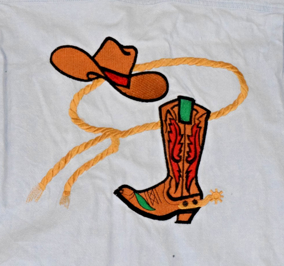 Vintage Western Shirt Casey Coleman Size L 90s Blue Embroidered Cowboys