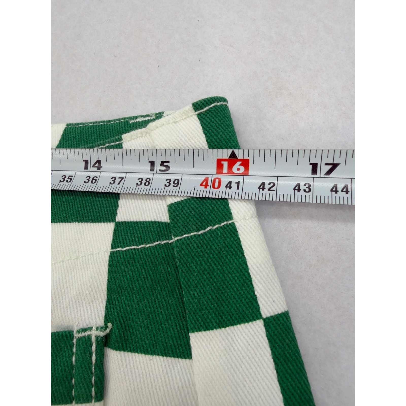 Green Checkerboard Pants Wide Leg Retro Streetwear Y2K Skater Size 10
