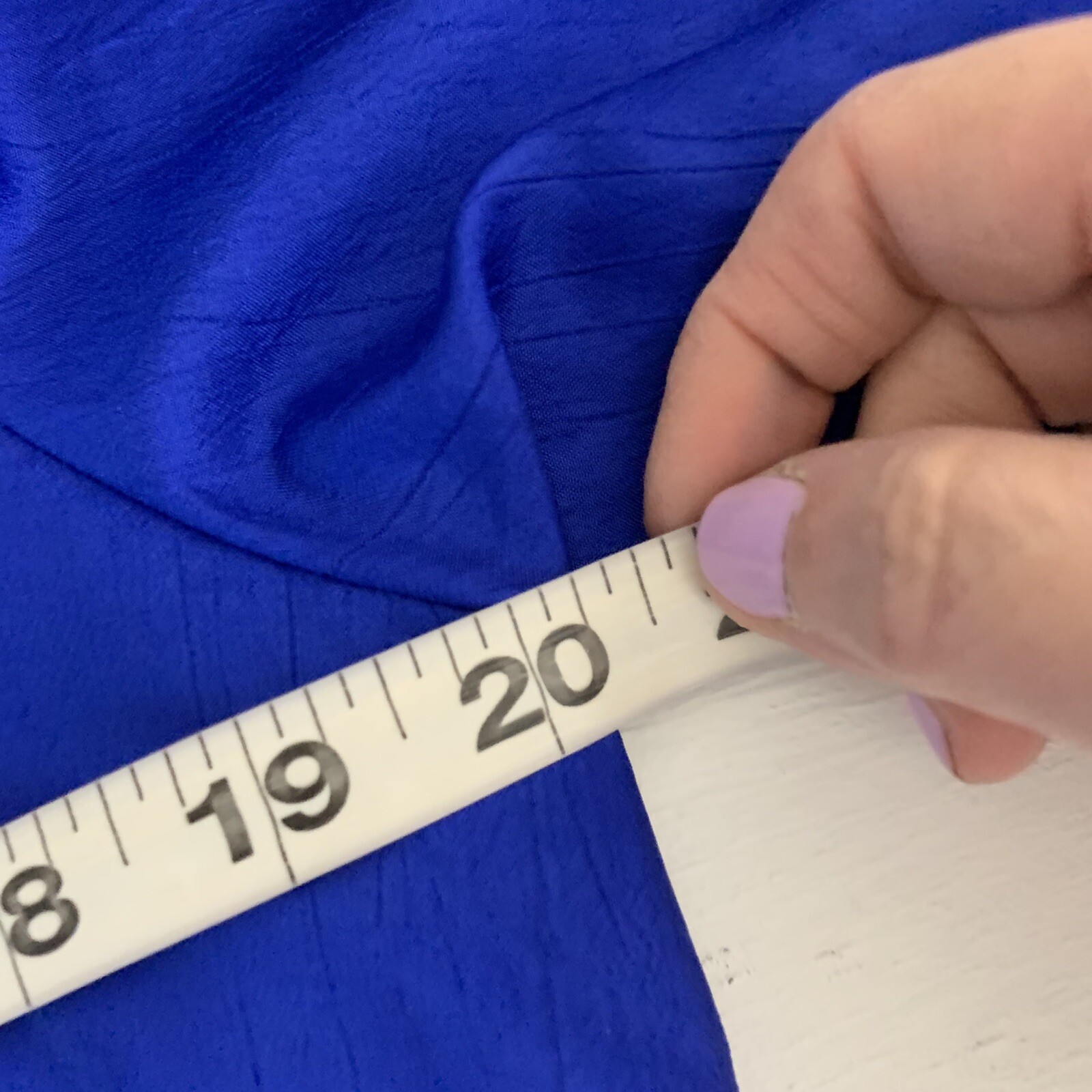 Judy Bond Top sz 14 Blue Secretary Chic DIsco Glam Y2K Retro VINTAGE RF5