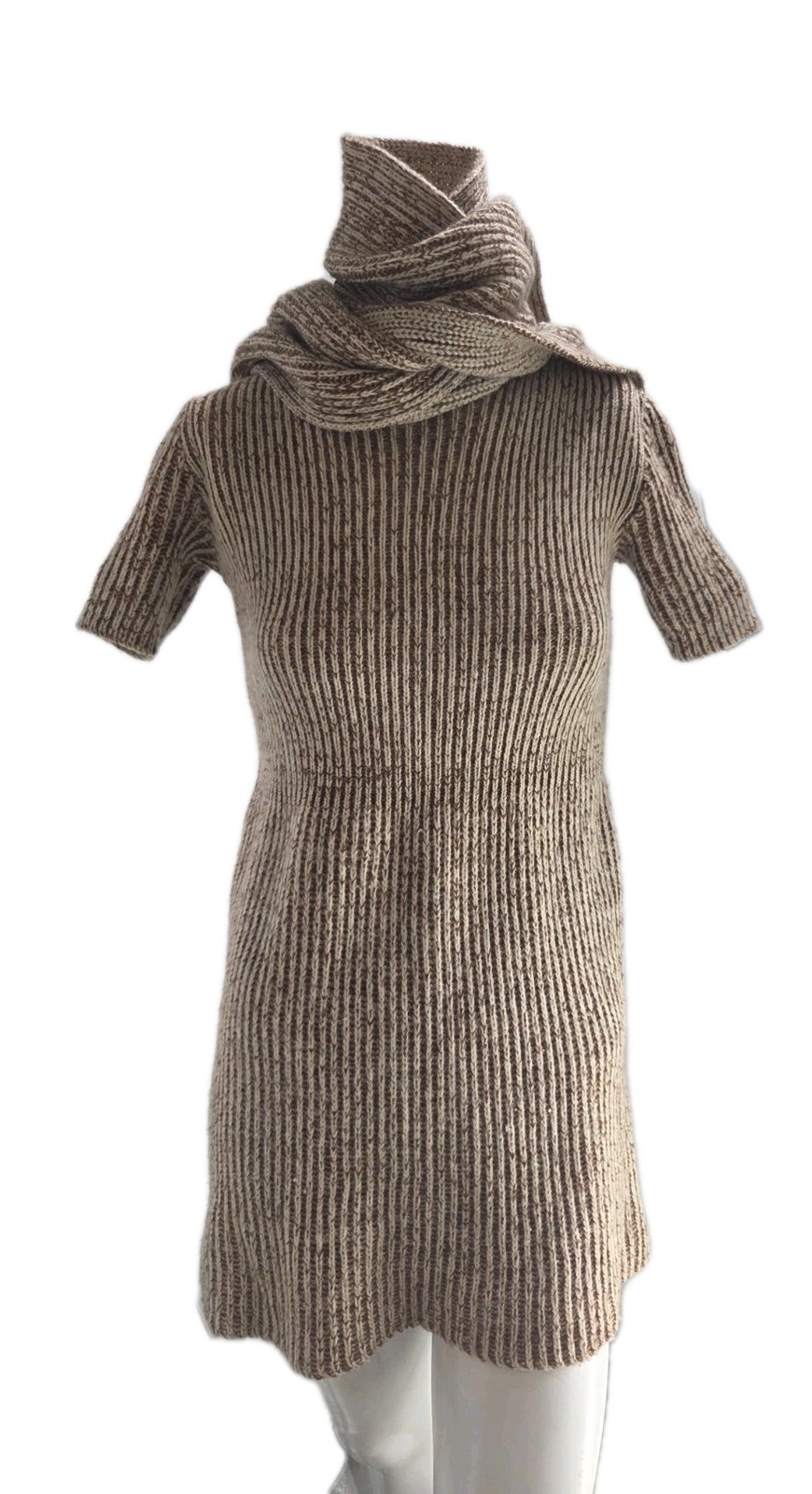 Bandbox By Stephanie Q Jr. Women’s Dress Extra Small Brown Wool Ribbed Scarf