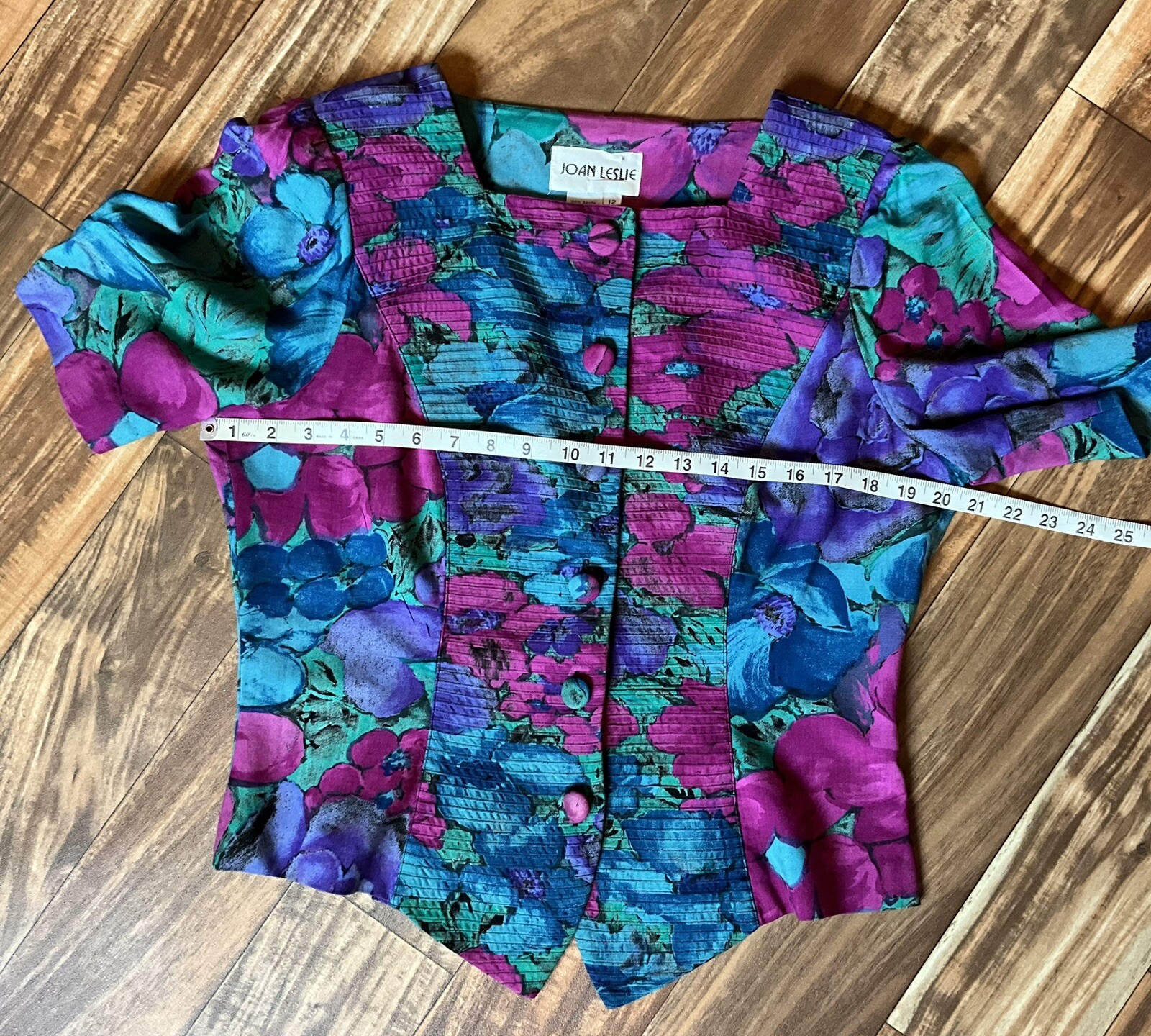 Joan Leslie Vintage 80’s Women’s Top Tropical Hawaiian Size 12 Golden Girls