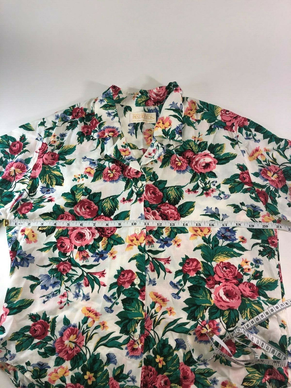 Sophisticates by Pendleton 2 Piece Skirt Set Floral Size 14 Top and Bottom Rayon