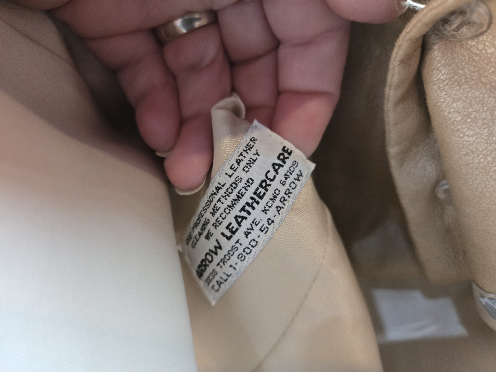 Vintage Remy Usa Leather Gold Jacket Beige Sz S Blazer Soft Womens