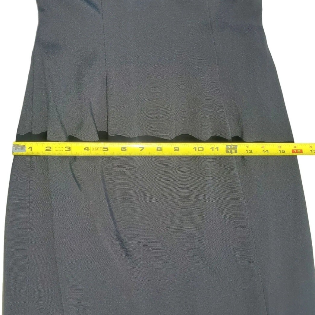 Vintage Alfred Angelo Black Beaded Formal Maxi Dress with Beaded Jacket Size 4
