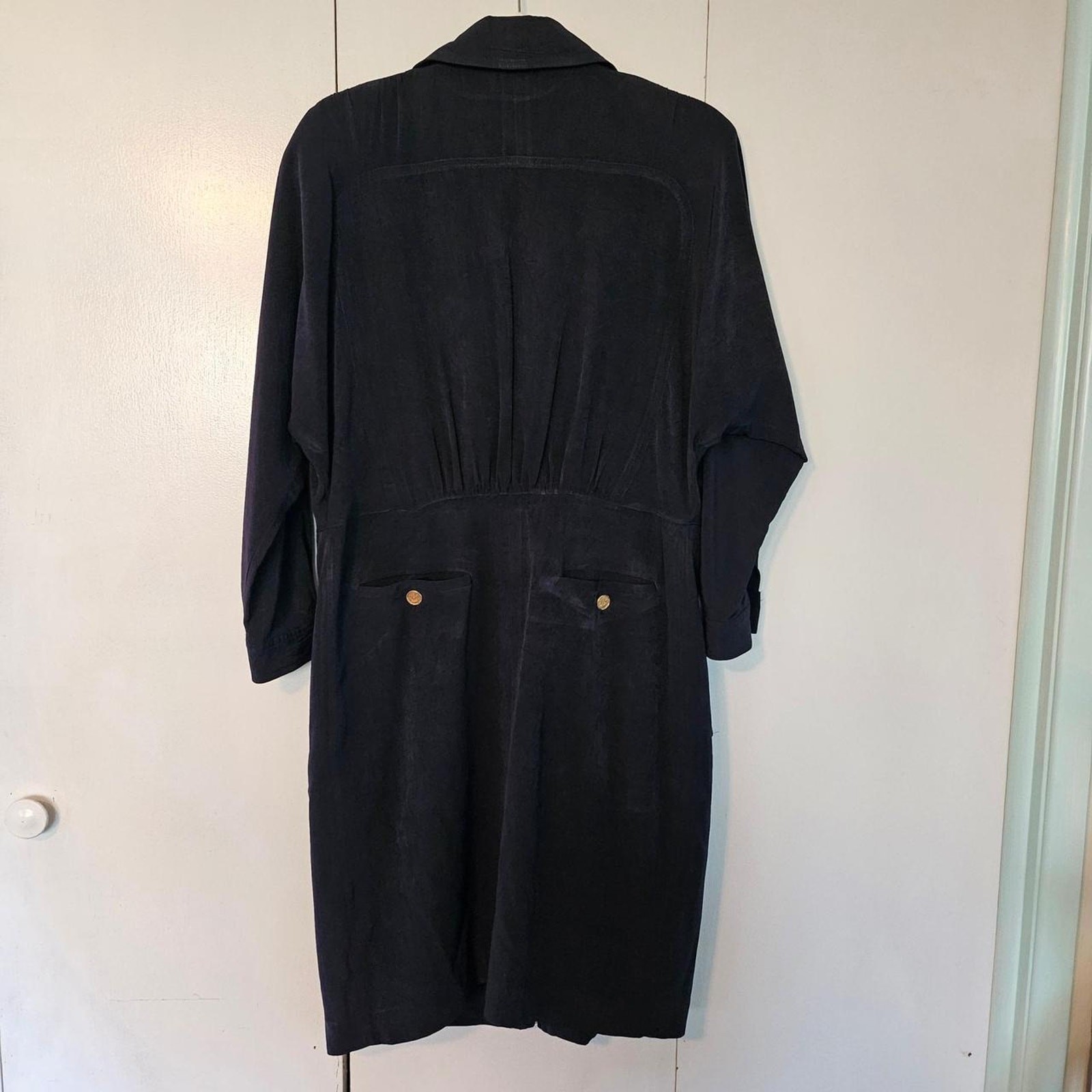 Vintage dark navy blue trench