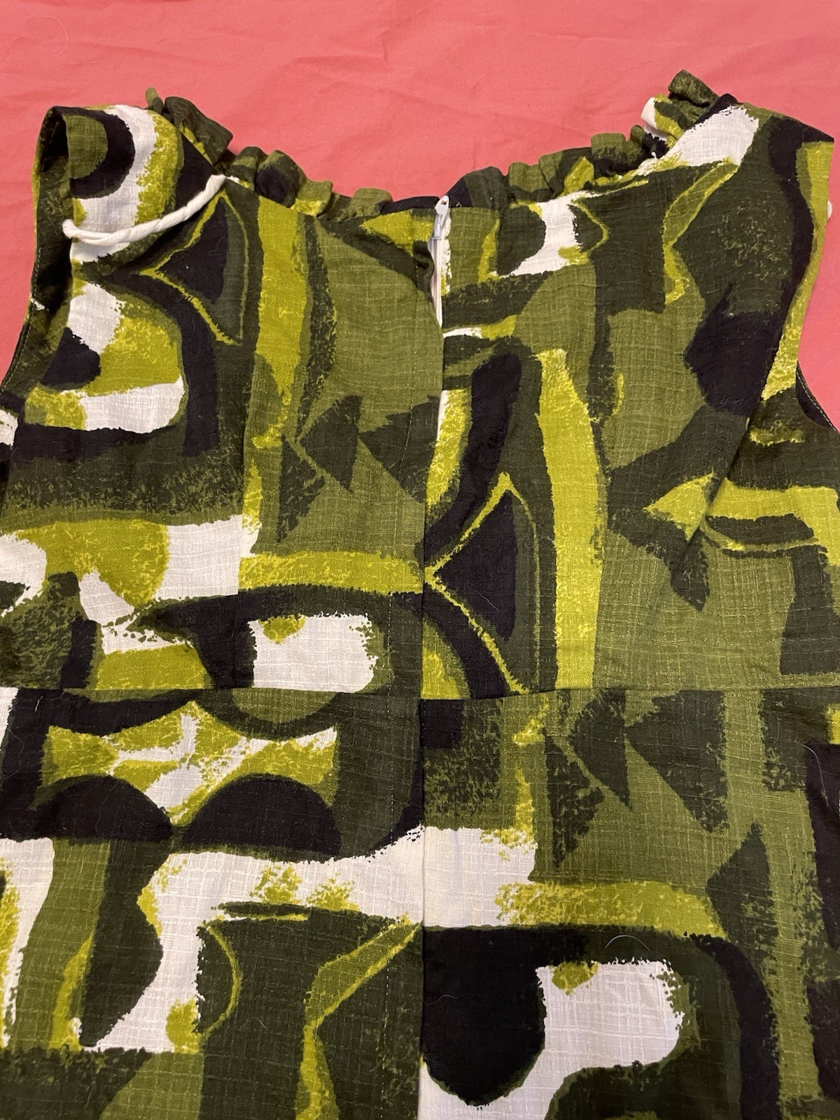 Vintage Liberty House Hawaii Maxi Dress Size S Abstract Pattern Green And Black