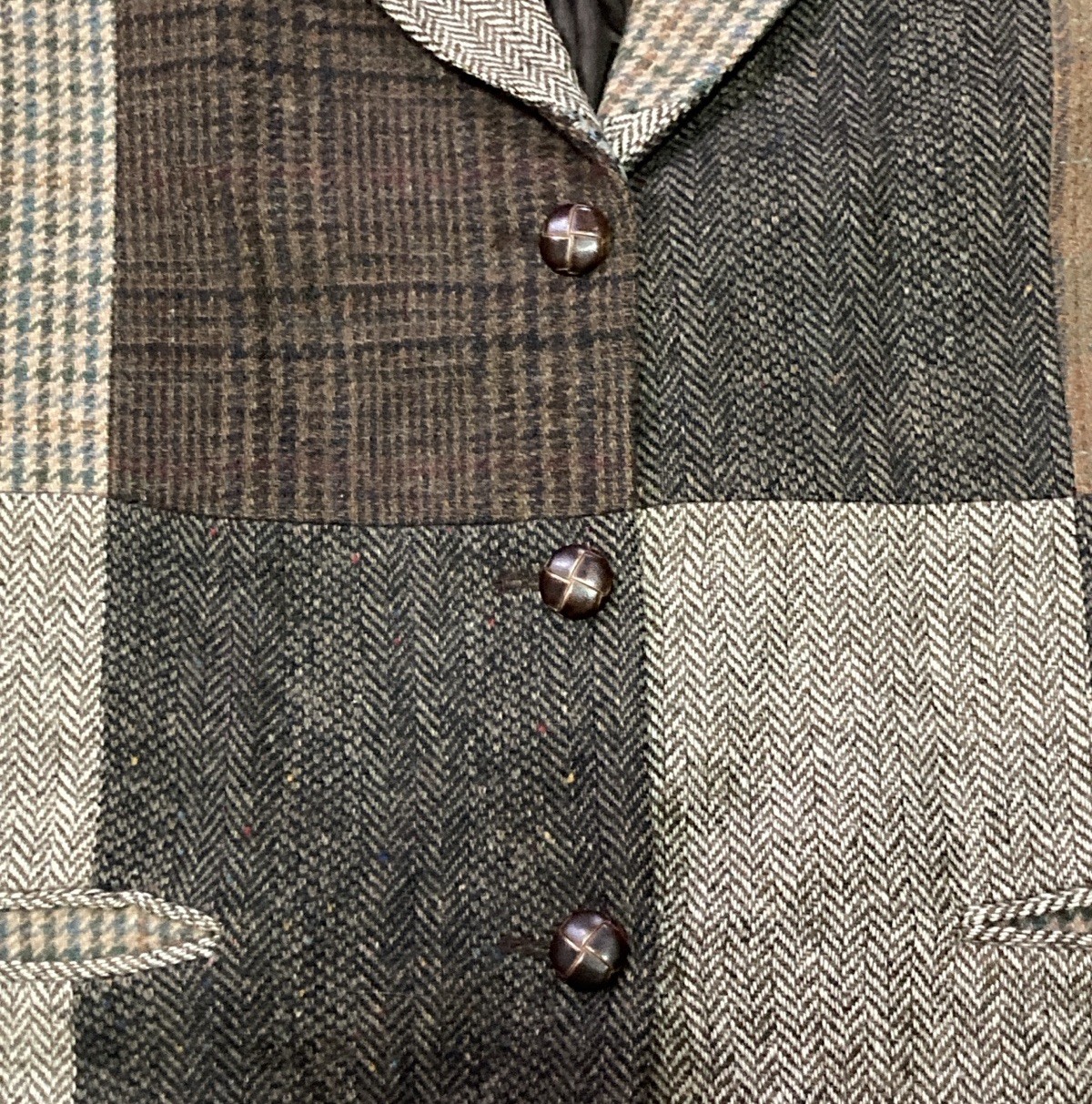 VTG International Scene Wool & Suede Patchwork Sport Coat Women’s size 13/14