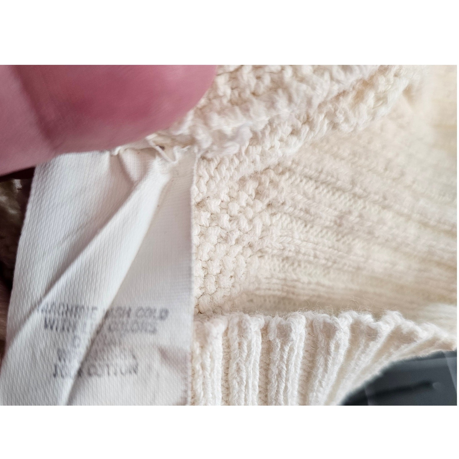 Vintage Wrangler Sweater Women Med White Floral Knit Twee Preppy Cottage 80s