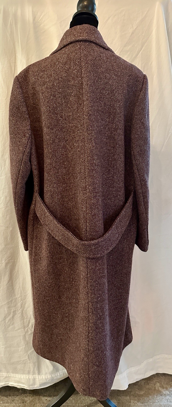 Bromleigh Vintage 100% Pure Wool Coat Burgundy Made in USA