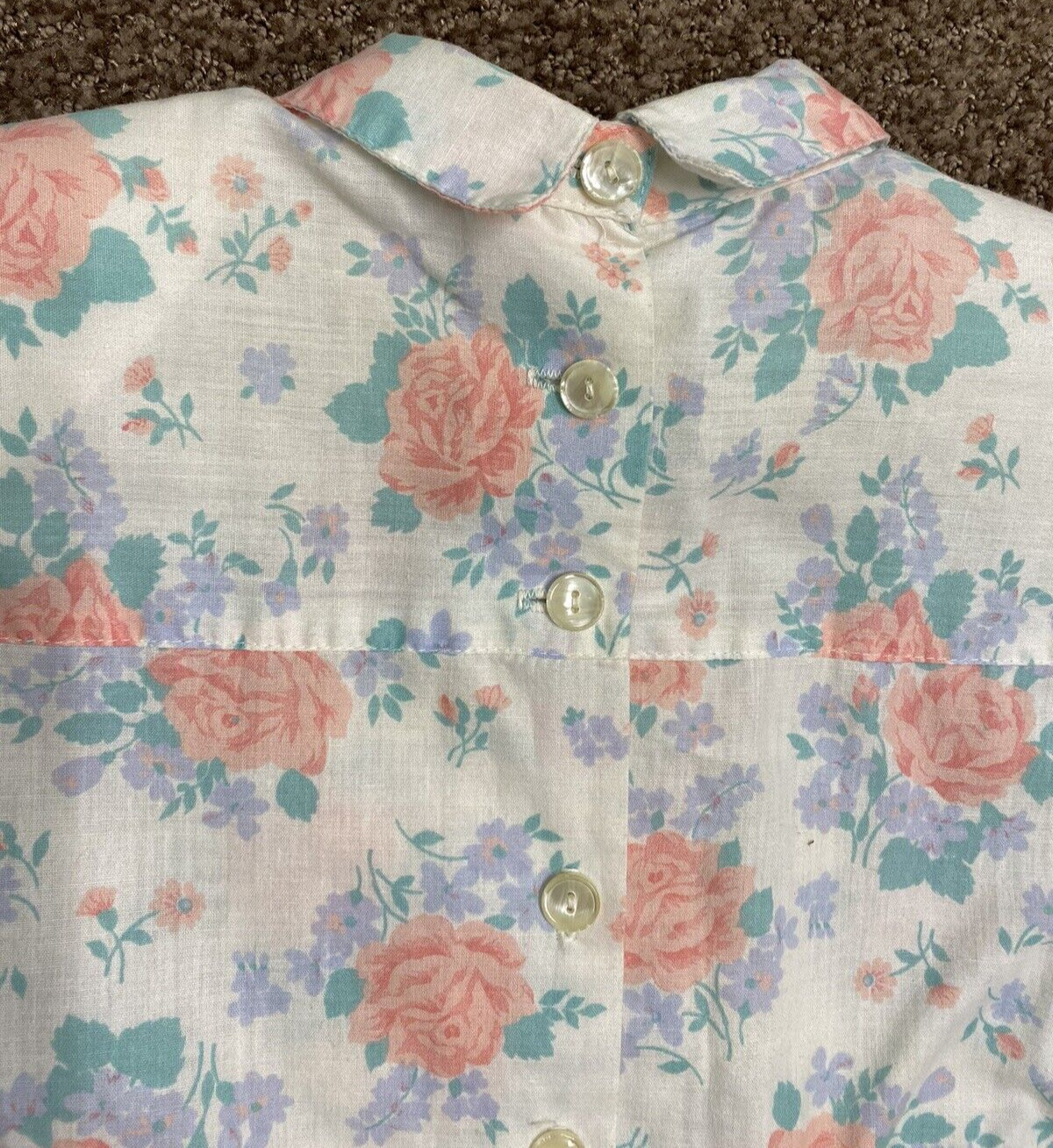 You Too Babes Dress Vintage 1980’s Size 3 Tiered Floral Pleats Shoulder Pads