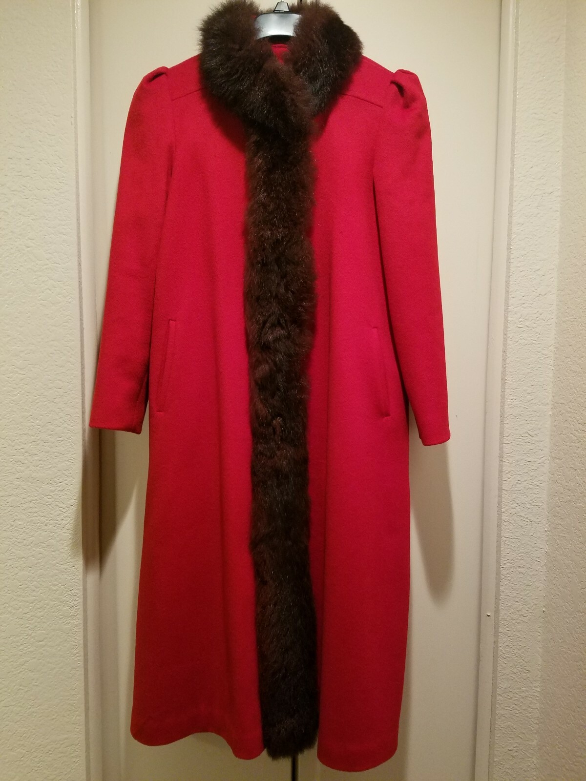 Vintage Worumbo a Stevens Fabric Fashioned by Jill Jr. 100% Wool Red Coat