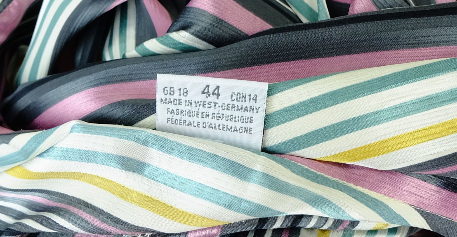 Striped 80s blouse satin blouse Lucia West Germany slip size M