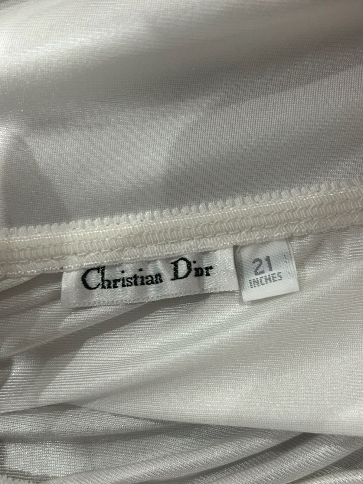 Christian Dior Small White Half Slip Lace Hem Elegant Undergarment Old Money