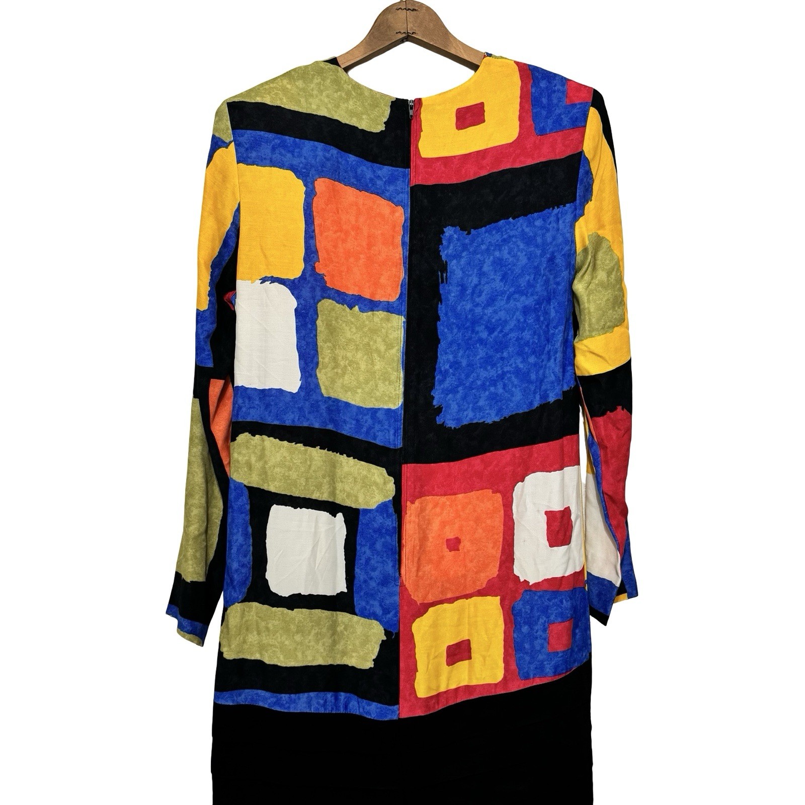 Vintage KC Spencer Shift Dress size 6 Geometric Mondrian Art to Wear Abstract