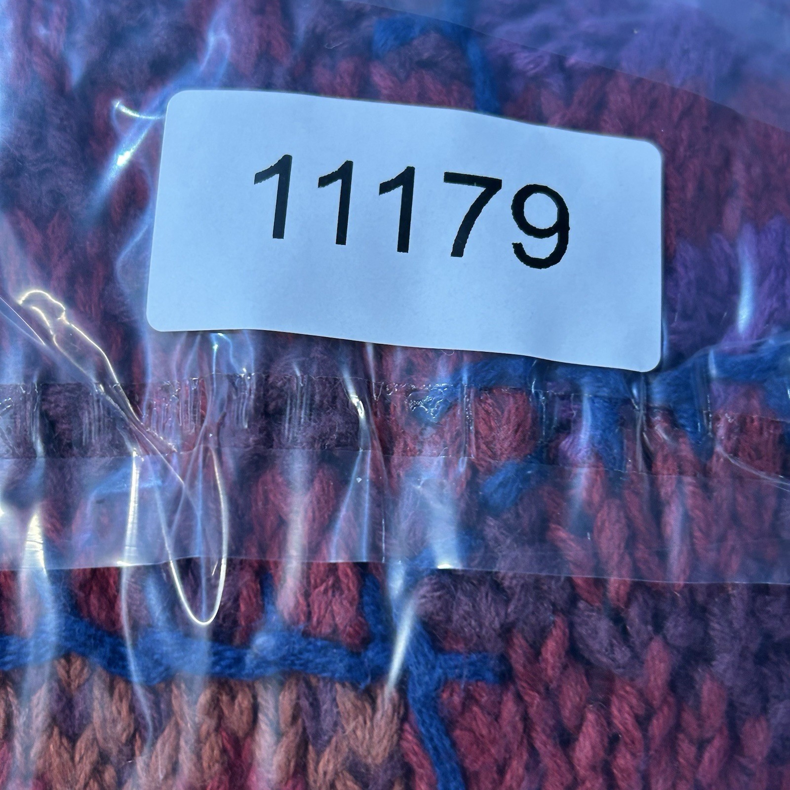 Vintage Erika II Sweater Women’s 3X Hand Knit Blue Red