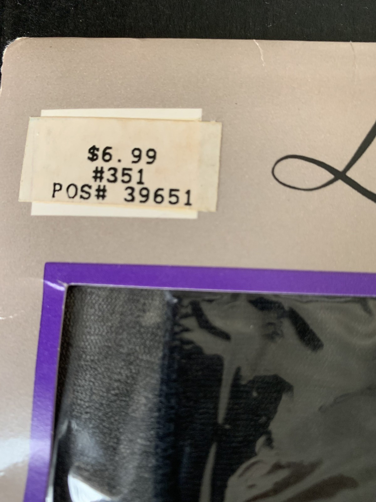 Vintage Black Nylon Back Seam Panty Hose with Bow Legworks Fairy Grunge Sz 1