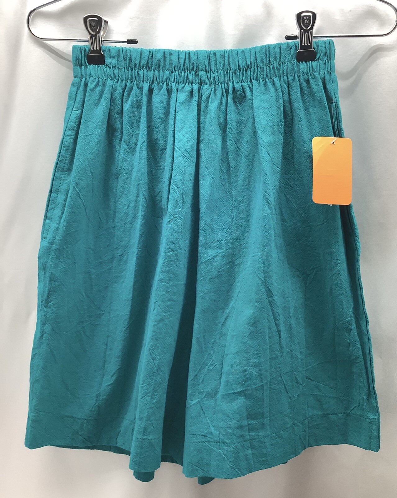 Produce Company Shorts Womens Small Teal Elastic Waist Mom Shorts 200828MFC/ShS2