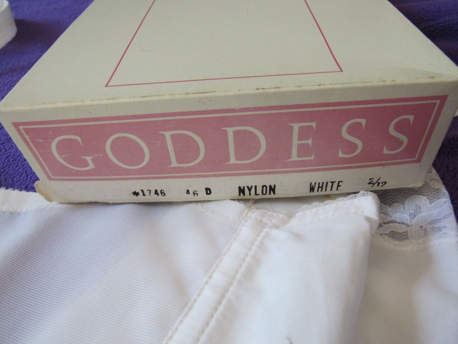 VINTAGE 1950’S Longline? BULLET BRA 44D Front Closure BY GODDESS W/BOX/Tag-NOS