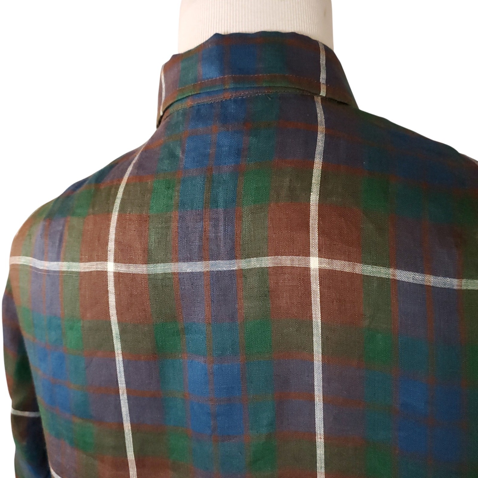 Vintage Scotch House Tartan Plaid Shirt Dress Old Money Preppy Academia Retro M