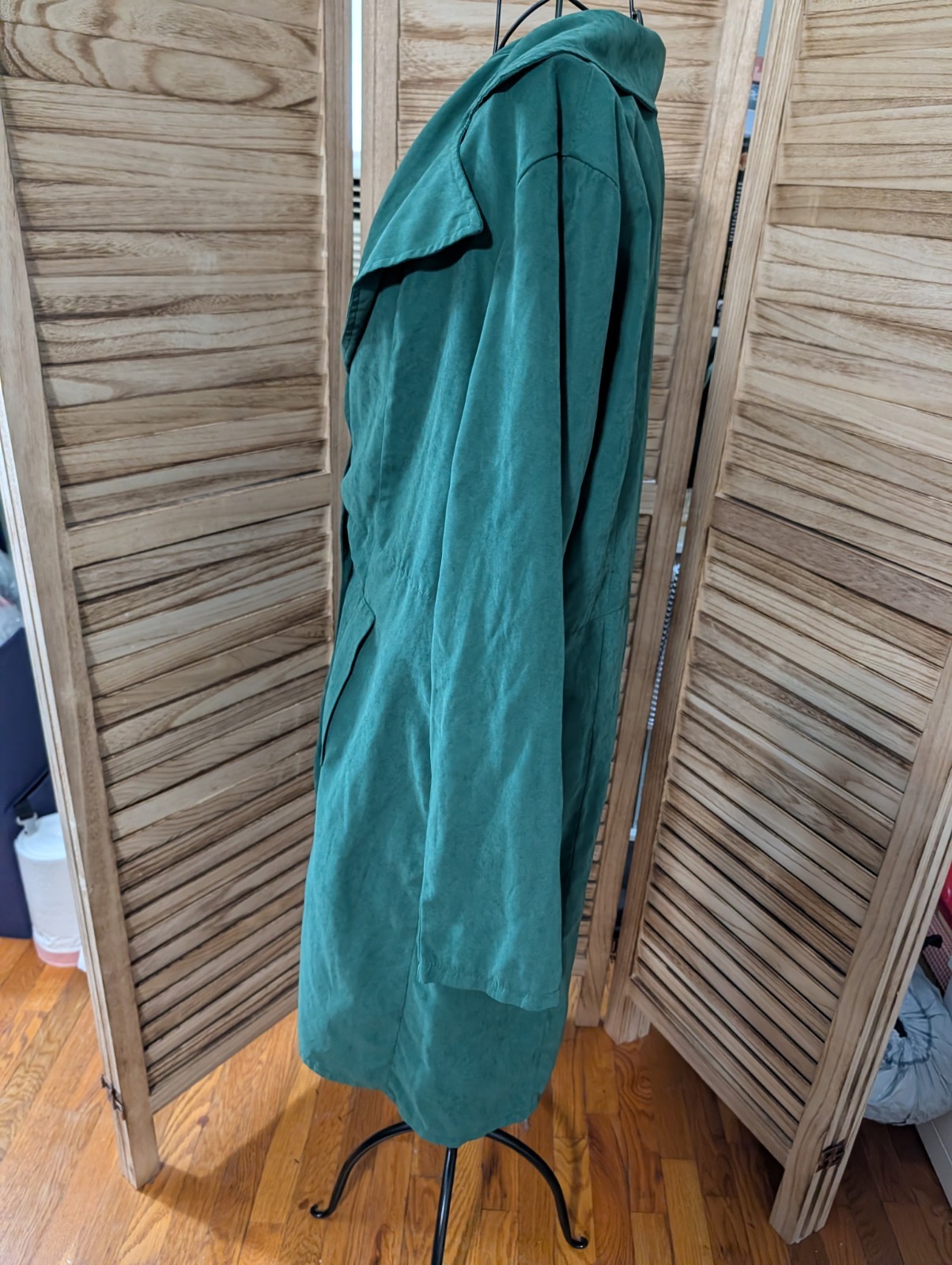 Large Green Coat Women’s With Buttons