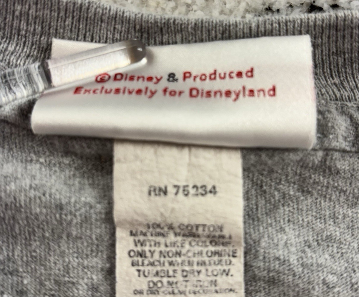 Vintage Gray Tigger Disneyland Long-Sleeve Cotton Tee Shirt Adult Size XL
