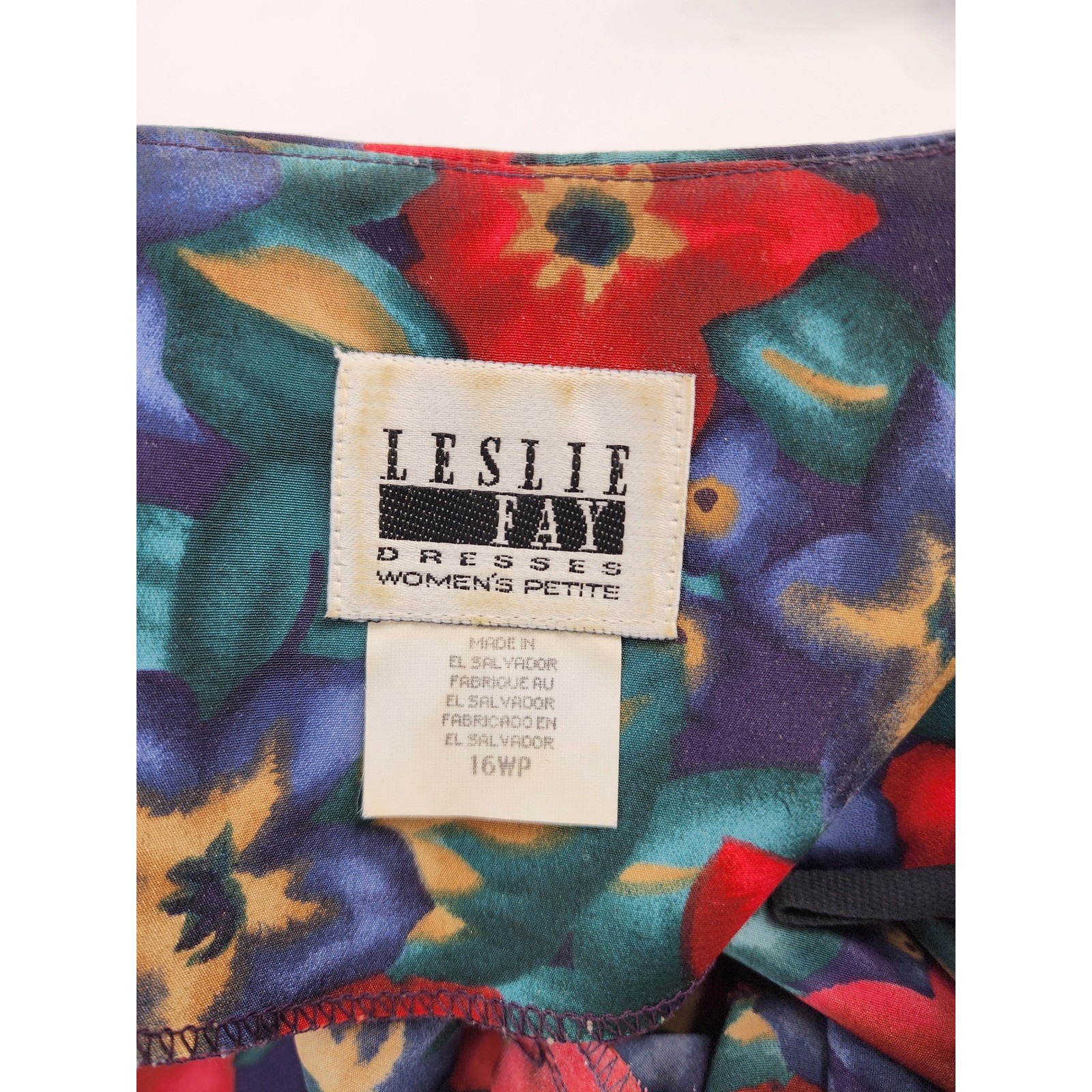 Leslie Fay Vintage Floral Pleated Skirt and Button Front Top Set 14/16WP
