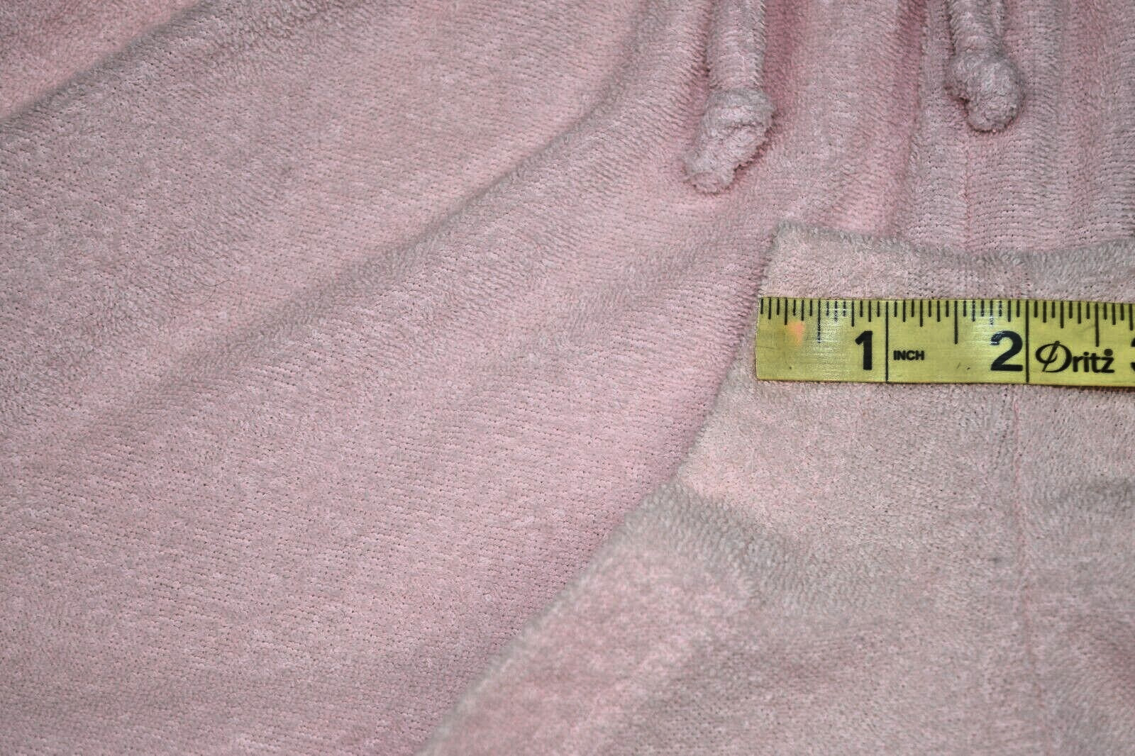 Vintage Pool Cover Jumper Granada Size S/M 80s Pale Pink Terrycloth Front Zip