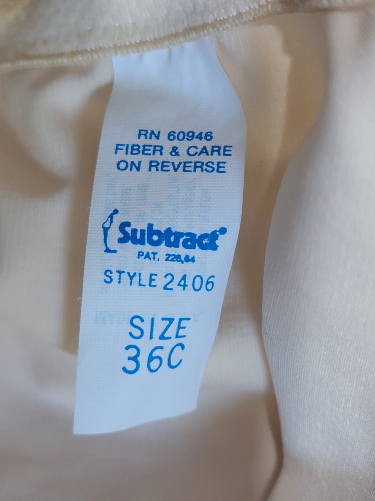 VINTAGE SUBTRACT SHAPEWEAR BODY SUIT 36C #2406 ALL IN ONE GIRDLE BEIGE USA ILGWU