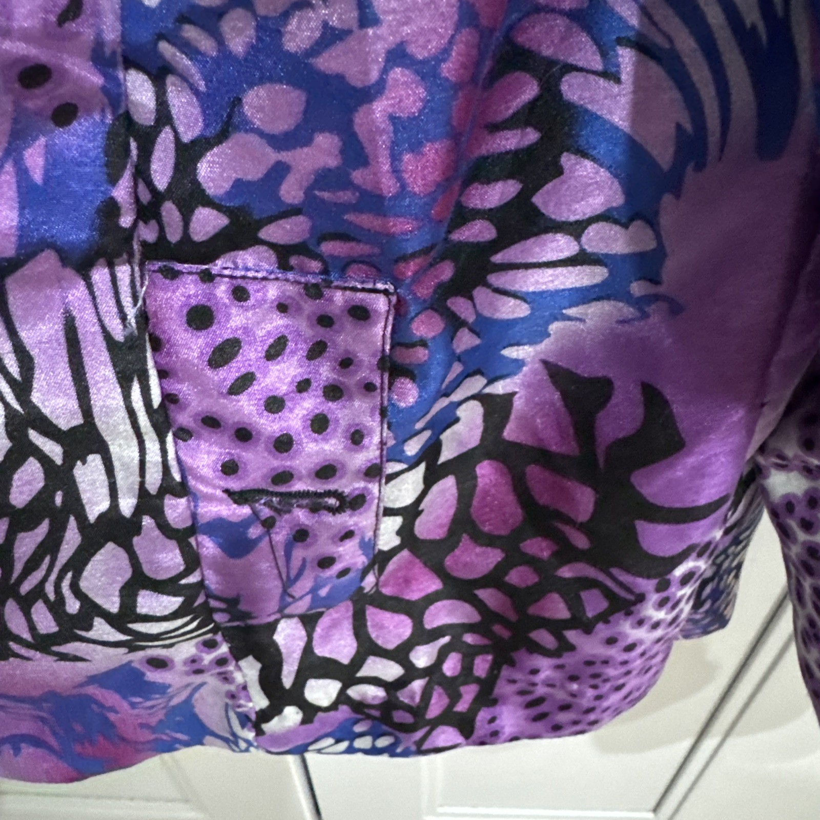 Vintage 1980’s N Touch Jacket Size 18 Multicolor Long Sleeve Missing 1 Button Pk