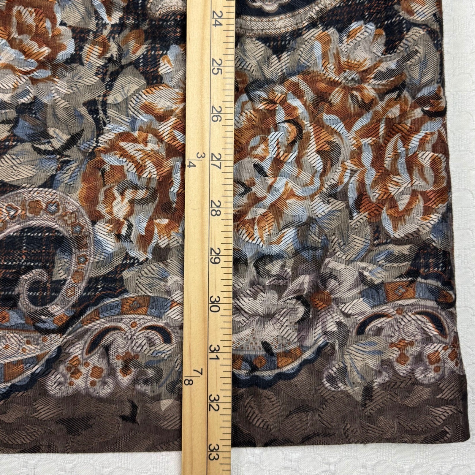 Vintage Jeffrey & Dara Skirt Floral Paisley Tapestry Midi Womens 10 Brown USA