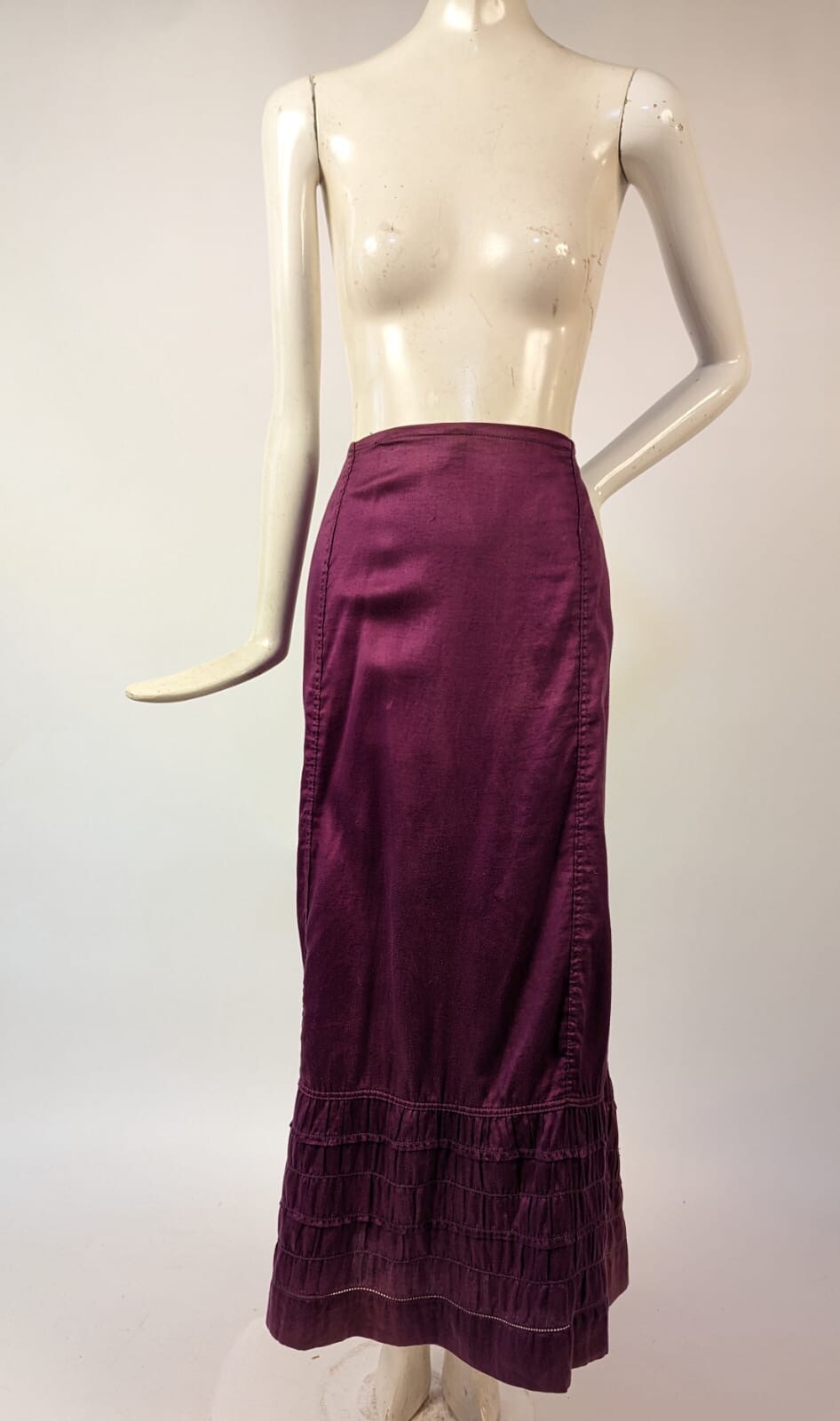 EDWARDIAN PURPLE COTTON PETTICOAT BY MONTGOMERY WARD