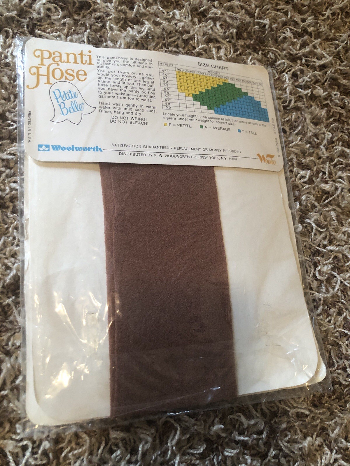Vintage Woolworth 1970’s Petite Belle Stretch! Panty Hose lot OS Rosetone/Tan